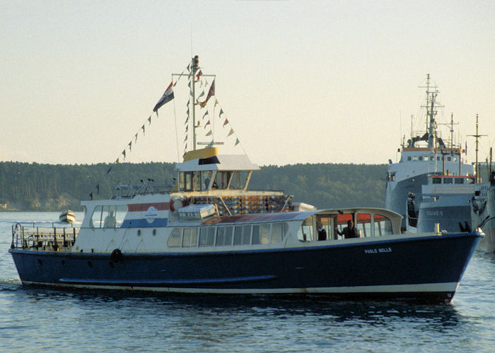 Photograph of the vessel  Poole Belle pictured arriving at Poole on 25th October 1997