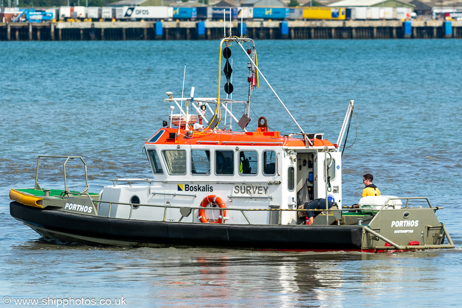 Photograph of the vessel  Porthos pictured at Harwich on 16th August 2024