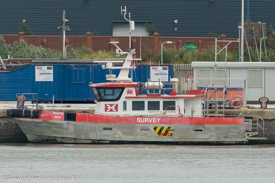 Photograph of the vessel  Porth Wen pictured in Canada Branch Dock No.1, Liverpool on 3rd August 2019