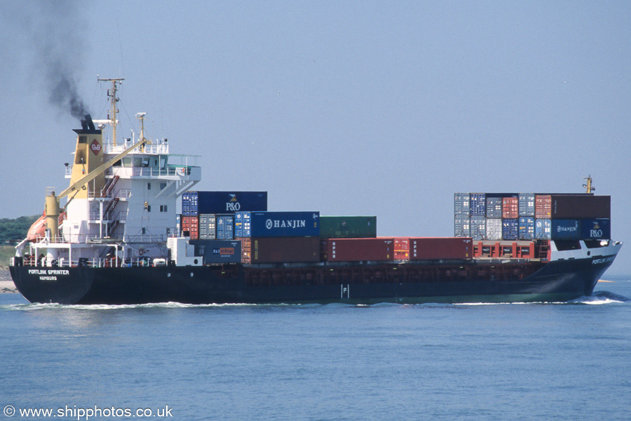 Photograph of the vessel  Portlink Sprinter pictured departing Europoort on 17th June 2002