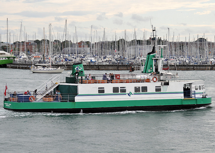 Photograph of the vessel  Portsmouth Queen pictured approaching Gosport on 6th August 2011