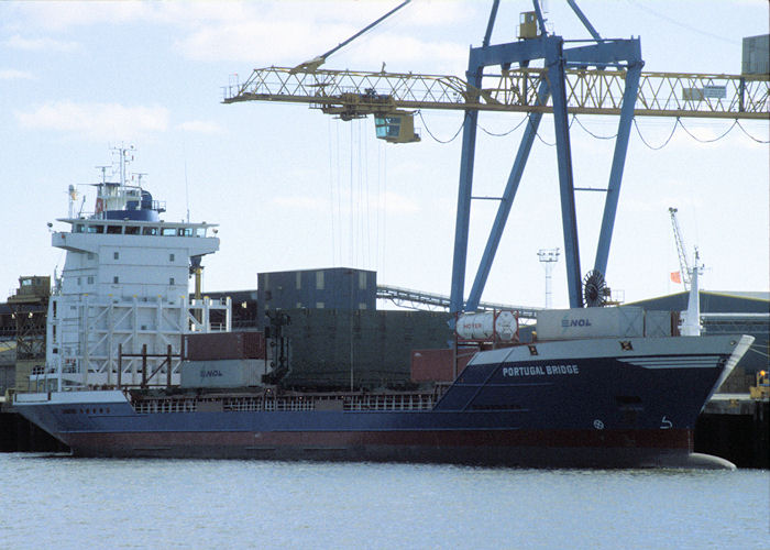 Photograph of the vessel  Portugal Bridge pictured on the River Tyne on 5th October 1997