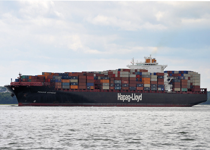 Photograph of the vessel  Prague Express pictured departing Southampton on 20th July 2012