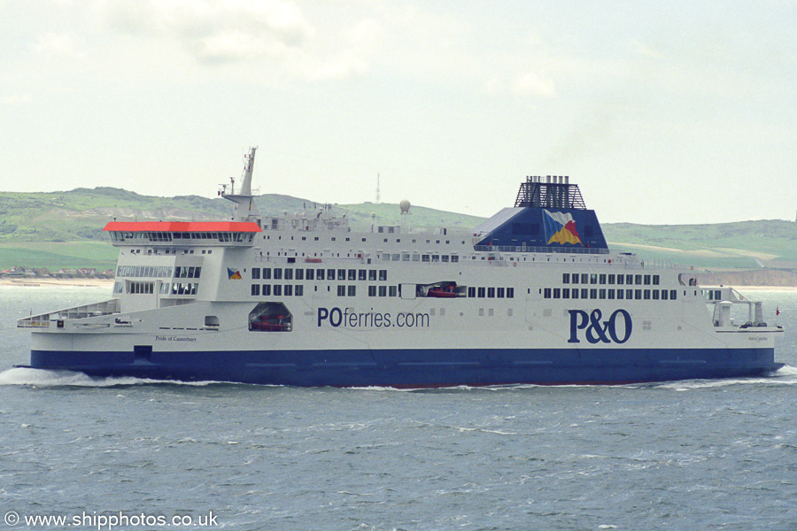 Pride of Canterbury pictured approaching Calais on 13th May 2003