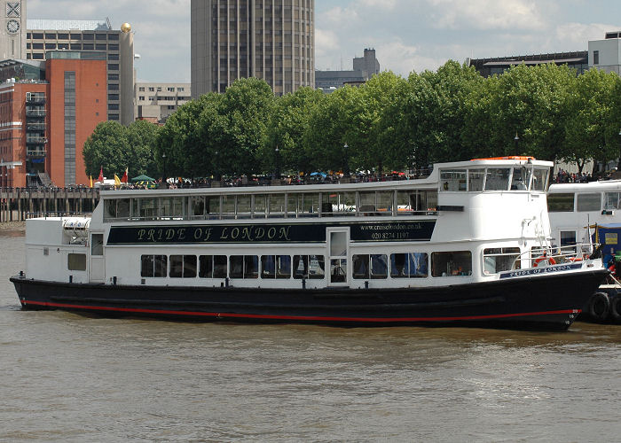 Photograph of the vessel  Pride of London pictured in London on 14th June 2009