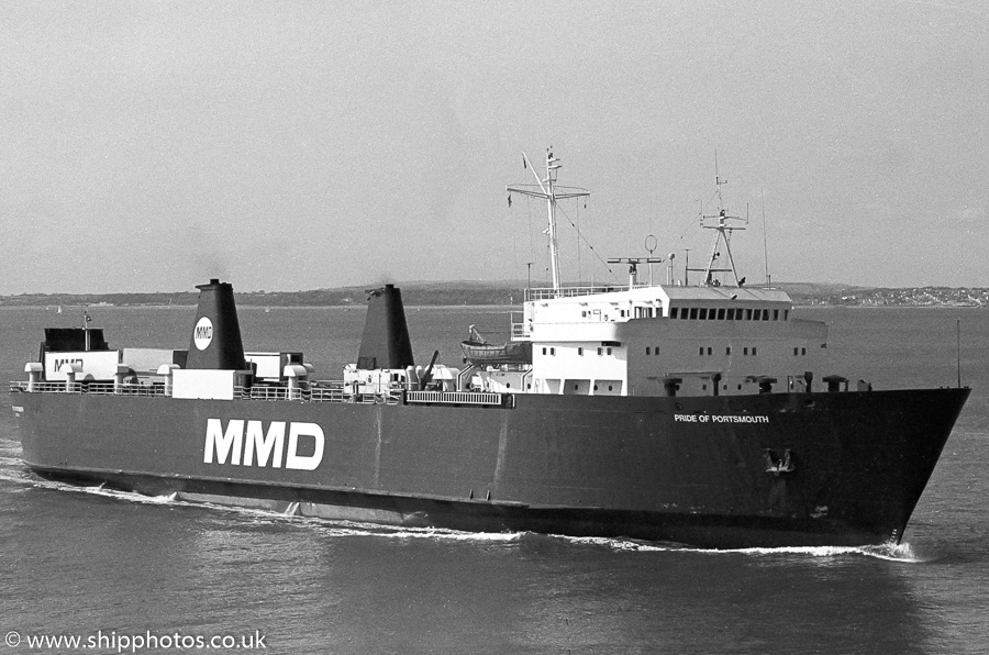Photograph of the vessel  Pride of Portsmouth pictured approaching Portsmouth Harbour on 27th May 1989