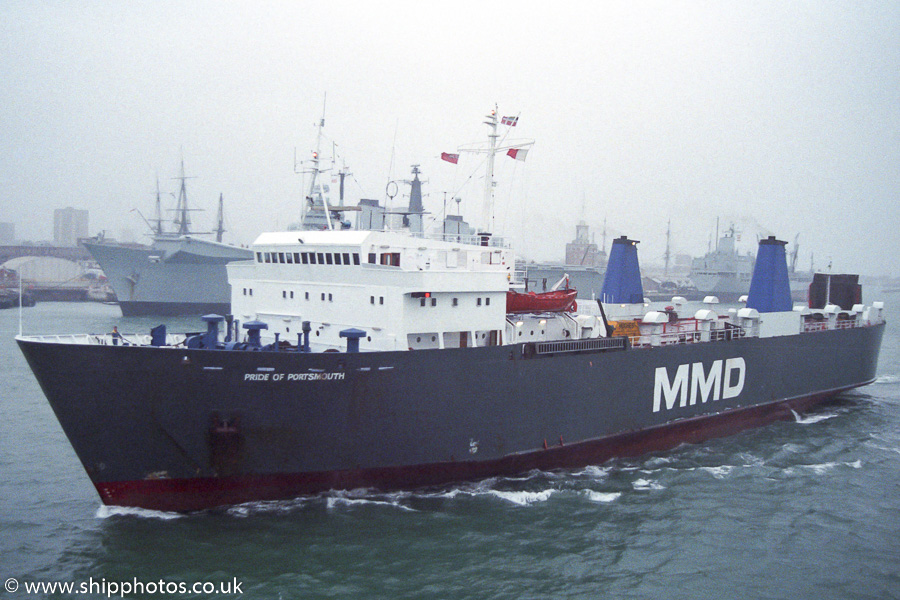 Photograph of the vessel  Pride of Portsmouth pictured arriving in Portsmouth Harbour on 11th August 1989