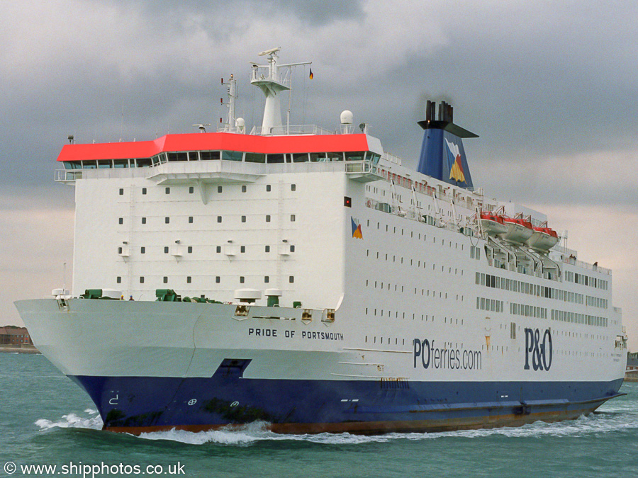 Photograph of the vessel  Pride of Portsmouth pictured departing Portsmouth Harbour on 27th September 2003