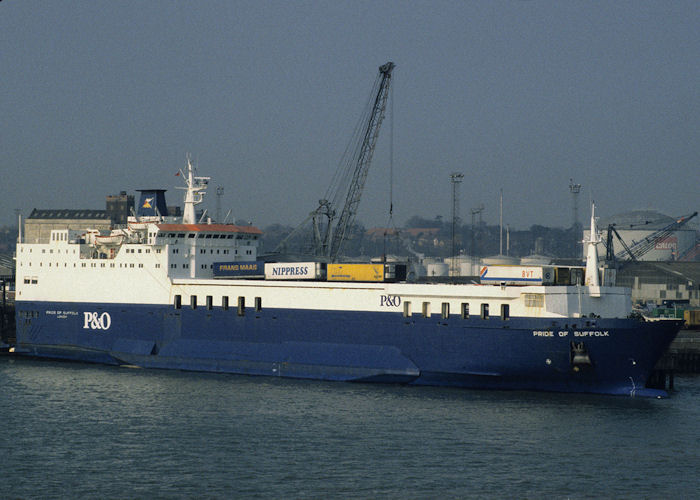Photograph of the vessel  Pride of Suffolk pictured at Felixstowe on 15th April 1996