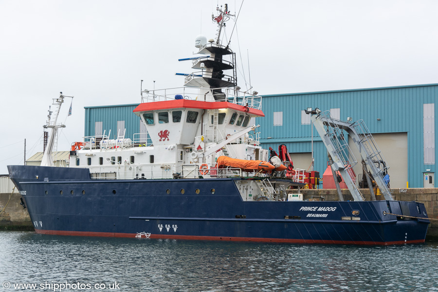 Photograph of the vessel rv Prince Madog pictured in James Watt Dock, Greenock on 26th September 2021