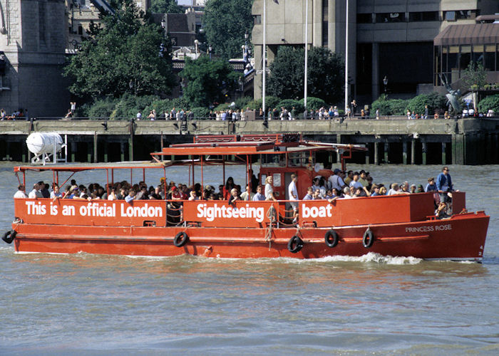 Photograph of the vessel  Princess Rose pictured in the Pool of London on 19th July 1997