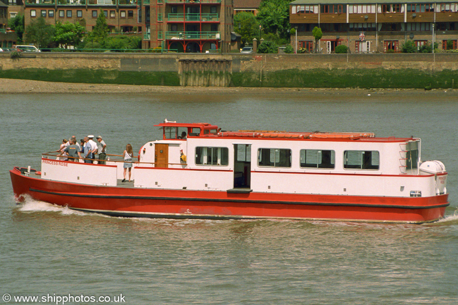 Photograph of the vessel  Princess Rose pictured at Greenwich on 16th July 2005