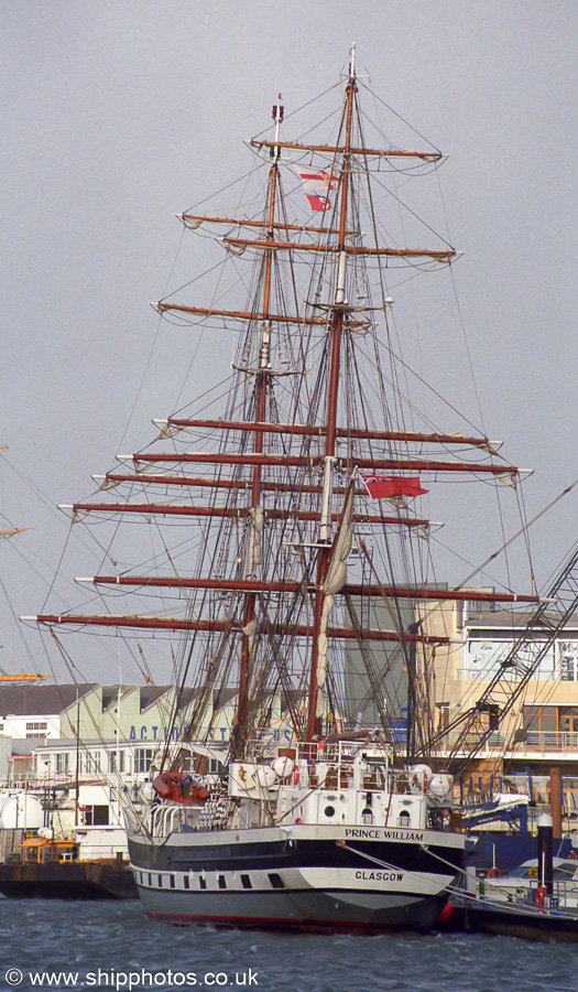 Photograph of the vessel sts Prince William pictured at Gunwharf, Portsmouth on 28th January 2002
