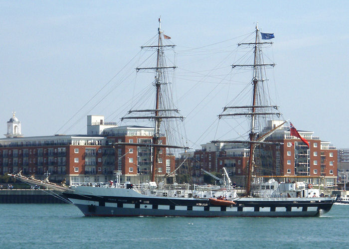 Photograph of the vessel  Prince William pictured arriving in Portsmouth Harbour on 8th September 2007