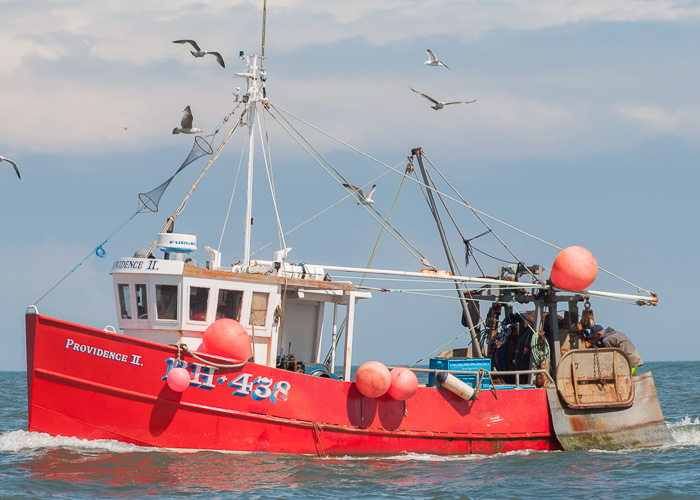 Photograph of the vessel fv Providence II pictured arriving at Amble on 25th May 2014