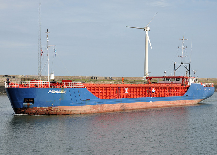 Photograph of the vessel  Prudence pictured arriving at Blyth on 24th August 2012