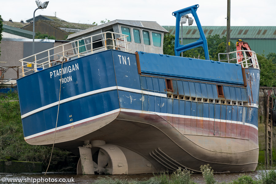 Photograph of the vessel fv Ptarmigan pictured fitting out at Annan on 19th July 2015
