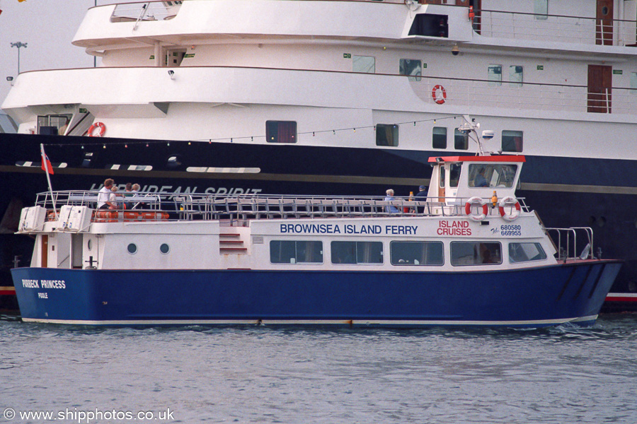 Photograph of the vessel  Purbeck Princess pictured at Poole on 29th August 2001