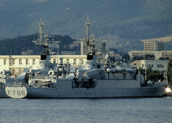 Quartier Maitre Anquetil pictured at Toulon on 16th December 1991