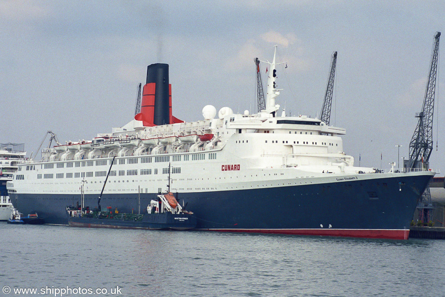 Photograph of the vessel  Queen Elizabeth 2 pictured at Southampton on 22nd September 2001