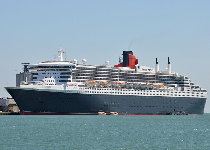 Photograph of the vessel  Queen Mary 2 pictured at Southampton on 8th June 2013