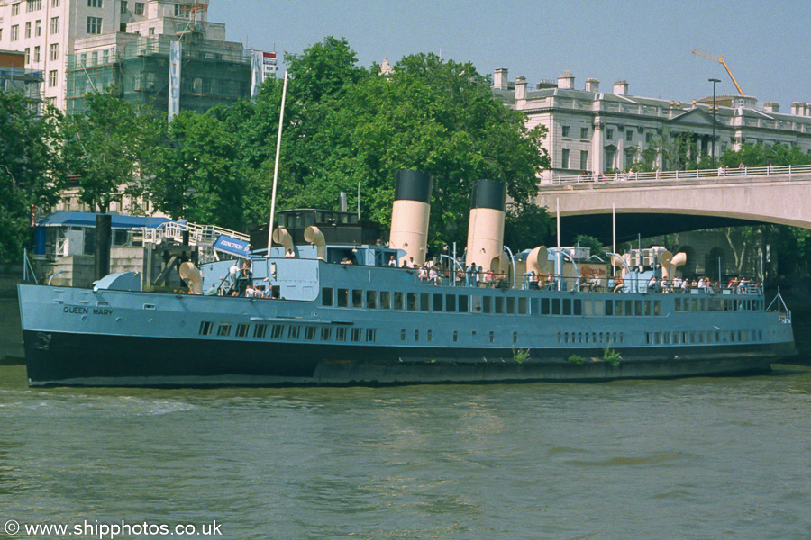 Photograph of the vessel  Queen Mary  pictured in London on 16th July 2005