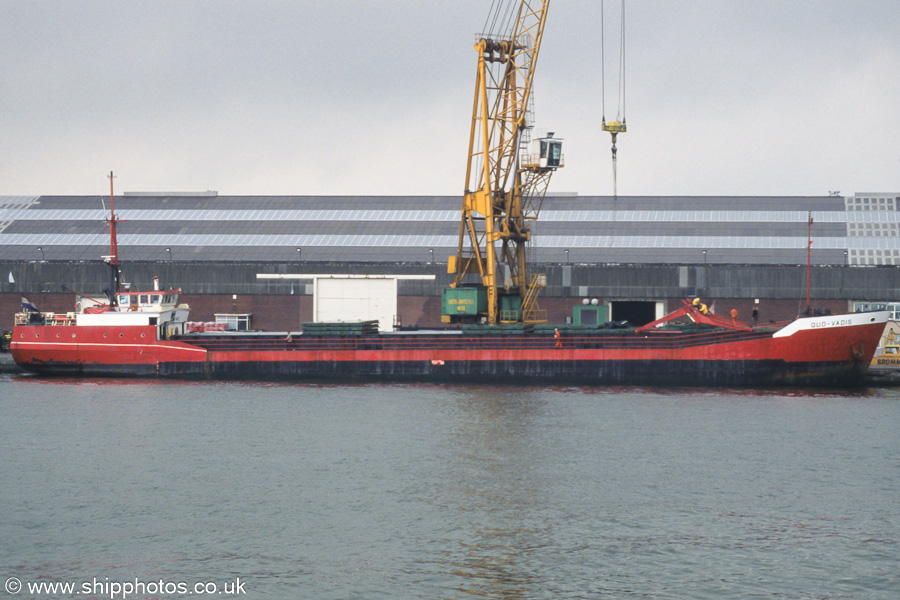 Photograph of the vessel  Quo Vadis pictured in Zesde Havendok, Antwerp on 20th June 2002