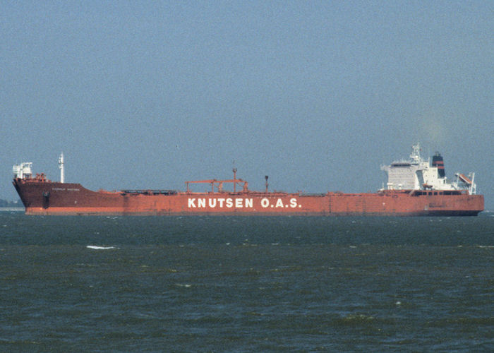 Photograph of the vessel  Ragnhild Knutsen pictured on the River Thames on 16th May 1998