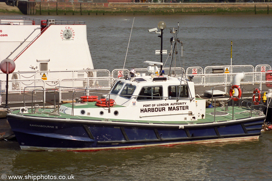 Photograph of the vessel pv Ravensbourne II pictured at Greenwich on 22nd April 2002
