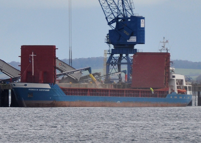 Photograph of the vessel  Rebecca Hammann pictured at Invergordon on 11th April 2012