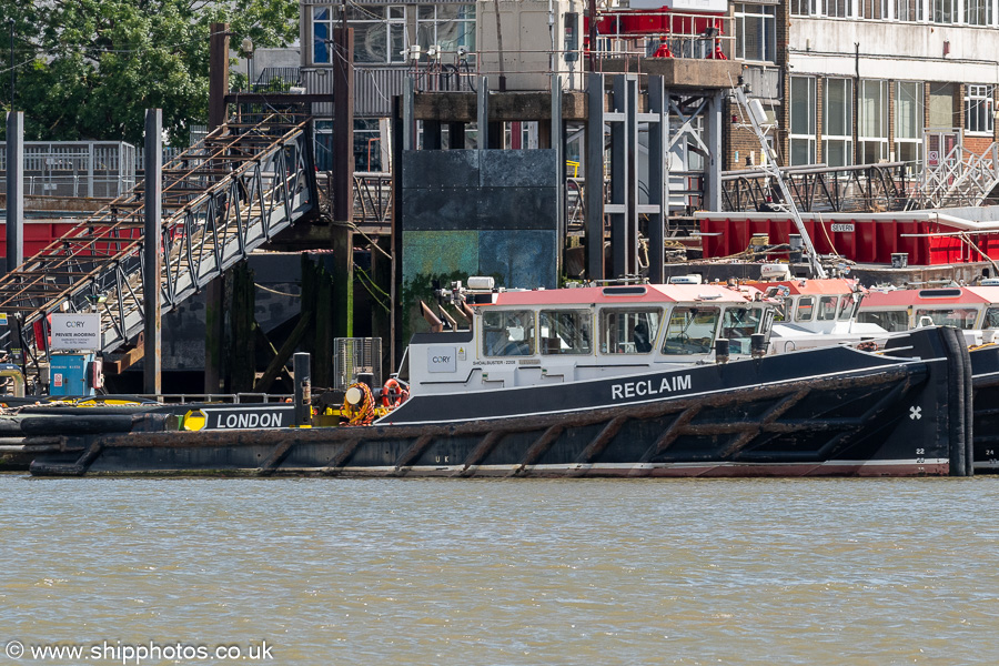 Photograph of the vessel  Reclaim pictured at Charlton on 20th July 2025