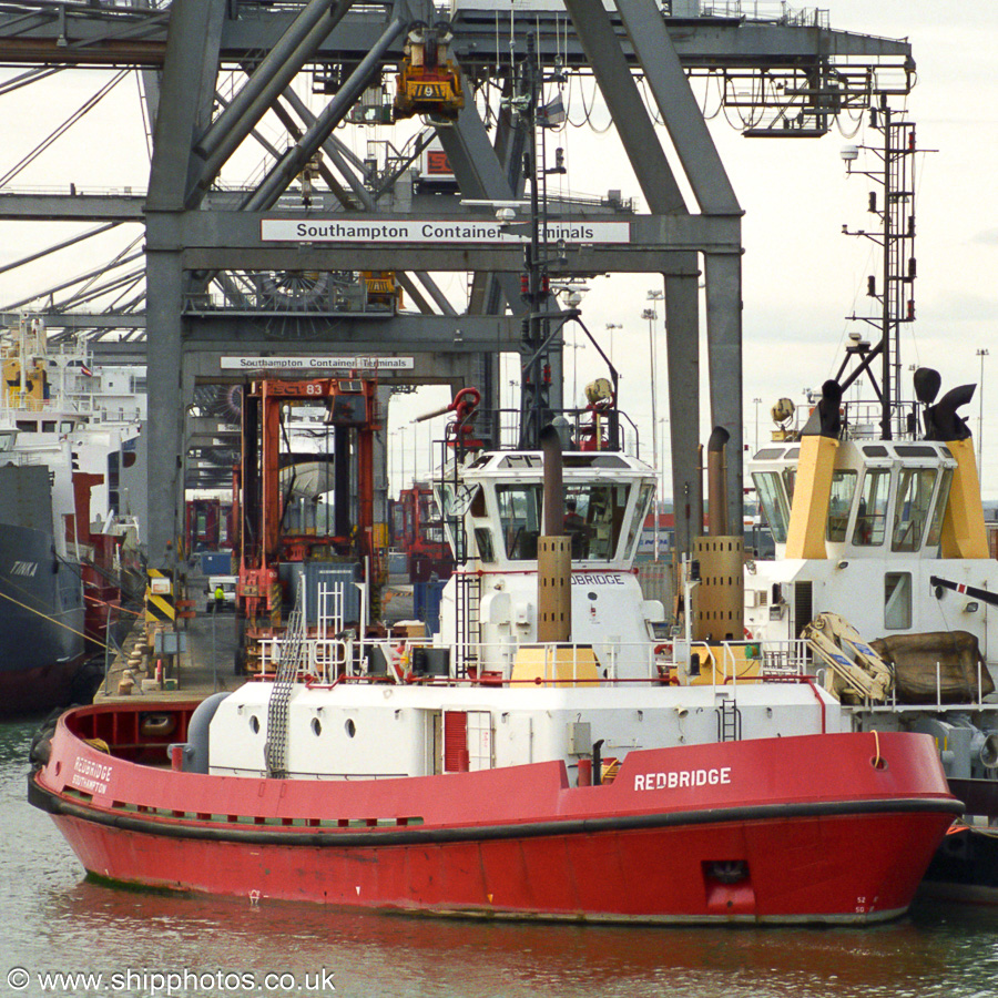 Photograph of the vessel  Redbridge pictured at Southampton Container Terminal on 20th April 2002