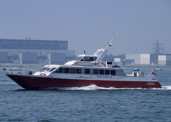  Red Jet 1 pictured on Southampton Water on 21st July 1996