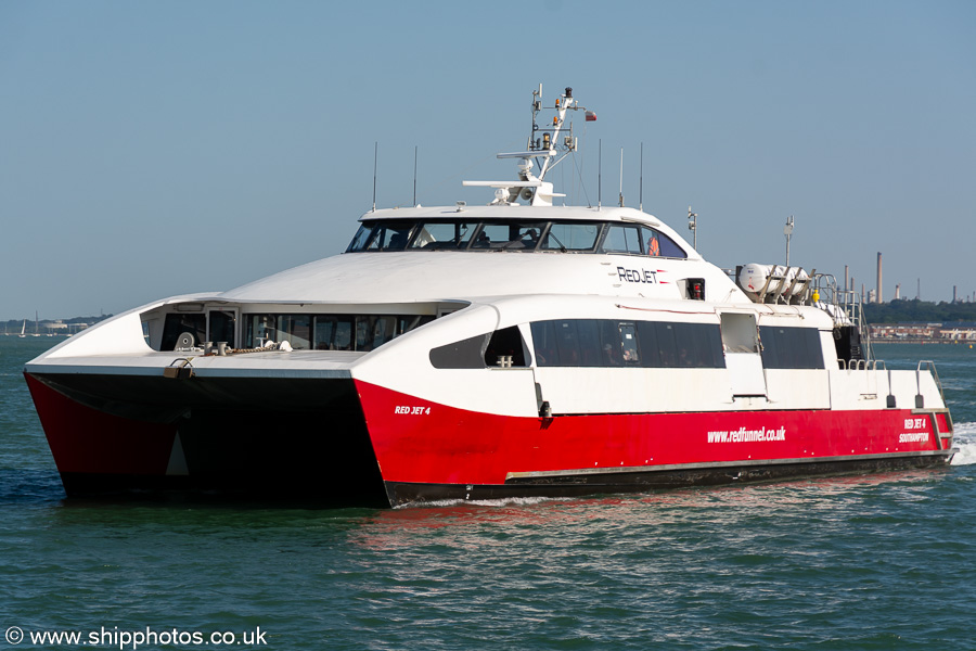 Photograph of the vessel  Red Jet 4 pictured at Southampton on 7th July 2023