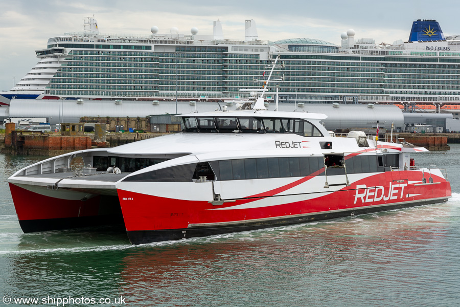 Photograph of the vessel  Red Jet 6 pictured at Southampton on 8th July 2023