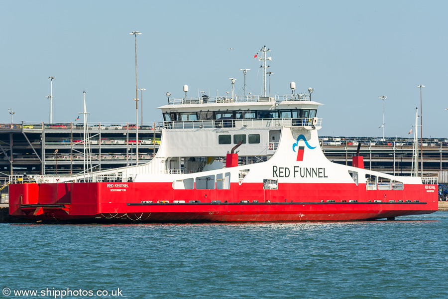 Photograph of the vessel  Red Kestrel pictured at Southampton on 7th July 2023