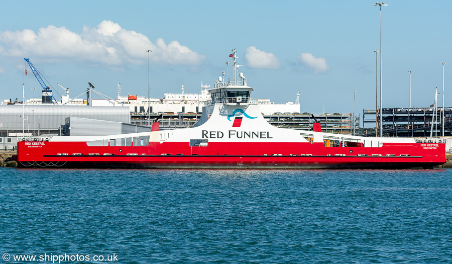 Photograph of the vessel  Red Kestrel pictured at Southampton on 14th July 2024