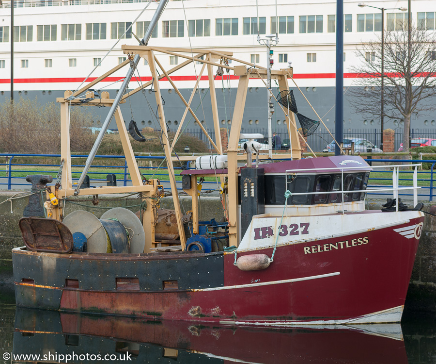 Photograph of the vessel fv Relentless pictured at Royal Quays, North Shields on 27th December 2016