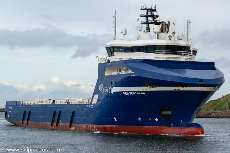 Photograph of the vessel  Rem Fortress pictured arriving at Aberdeen on 11th September 2024