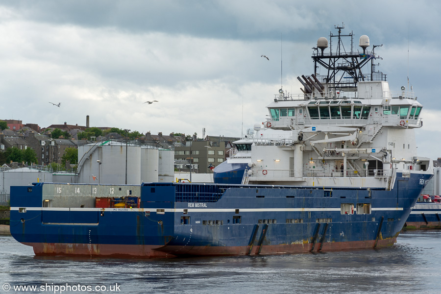 Photograph of the vessel  Rem Mistral pictured at Aberdeen on 28th May 2019