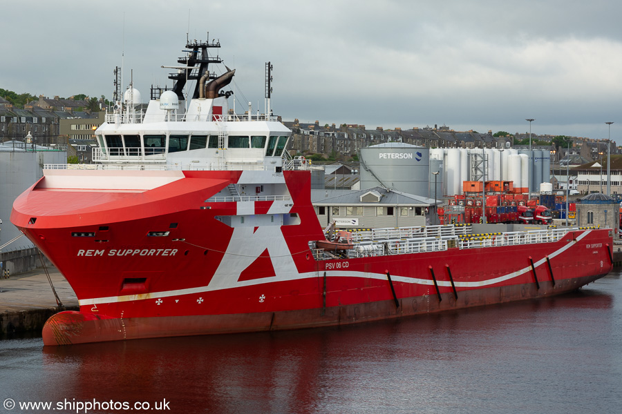 Photograph of the vessel  Rem Supporter pictured at Aberdeen on 22nd May 2022