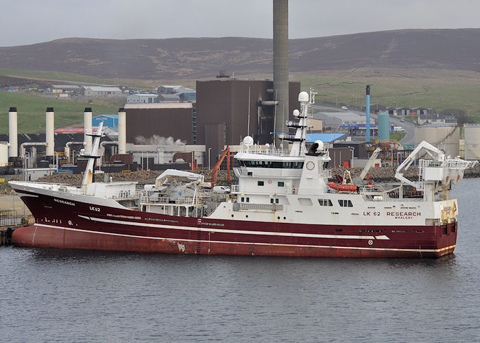 Photograph of the vessel fv Research pictured at Lerwick on 10th May 2013