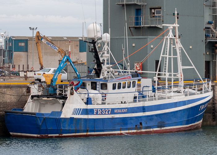 Photograph of the vessel fv Resilient III pictured at Fraserburgh on 5th May 2014