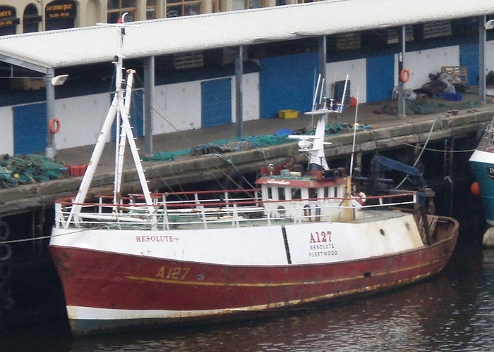 Photograph of the vessel fv Resolute pictured at North Shields on 3rd May 2008