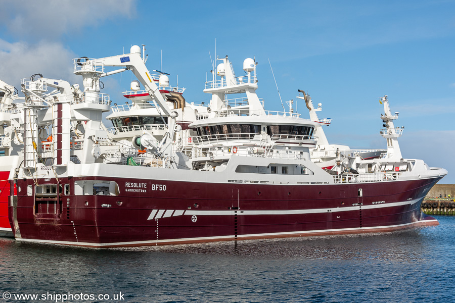 Photograph of the vessel fv Resolute pictured at Fraserburgh on 12th September 2024