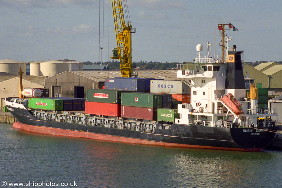 Photograph of the vessel  Rhein Carrier pictured at Dublin on 15th August 2002
