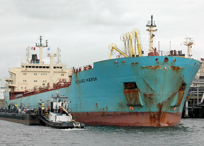 Photograph of the vessel  Richard Mærsk pictured in the 7e Petroleumhaven, Europoort on 20th June 2010