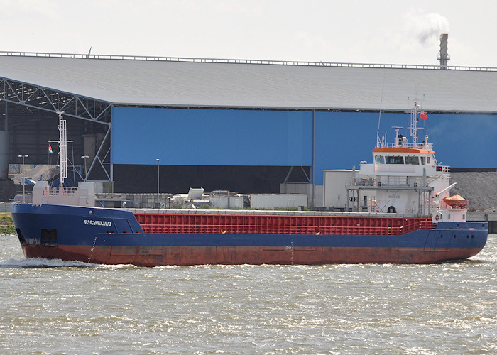 Photograph of the vessel  Richelieu pictured passing Vlaardingen on 23rd June 2012