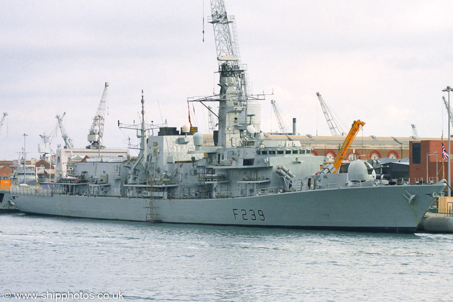 HMS Richmond pictured in Portsmouth Dockyard on 27th September 2003