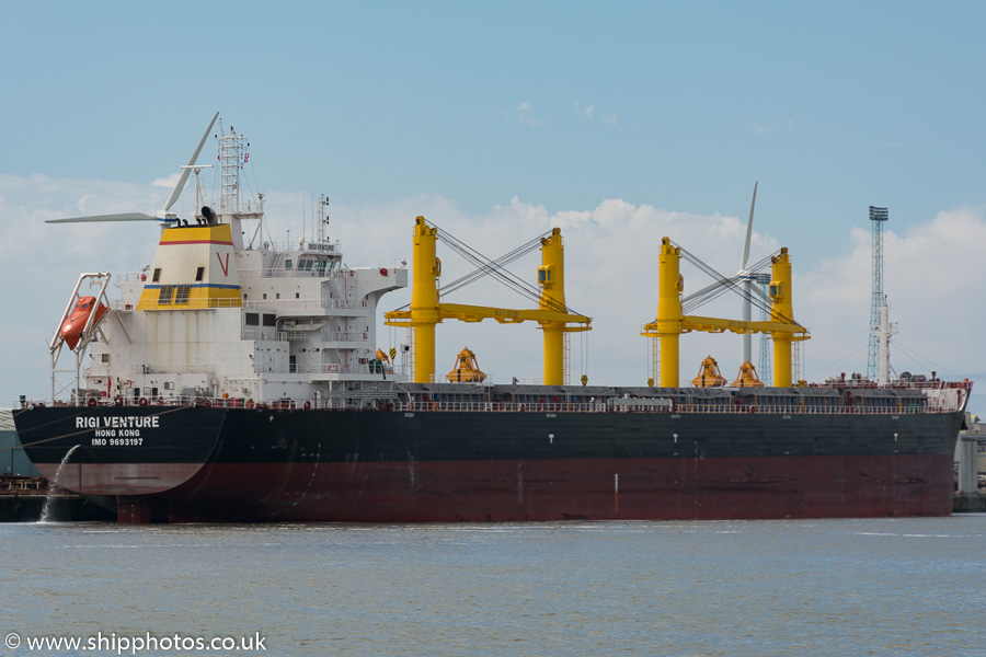 Photograph of the vessel  Rigi Venture pictured in Royal Seaforth Dock, Liverpool on 20th June 2015